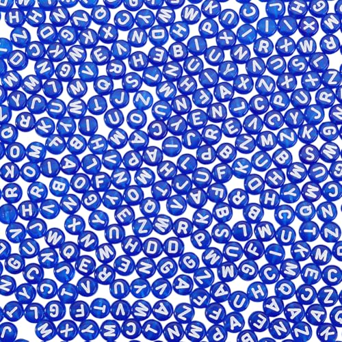 CRAFTYMELODY 1000 Stück Buchstabenperlen Transparente Acryl Alphabetperlen Blaue Flache Runde Scheibenbuchstaben Abstandshalter Weißes Alphabet Muster Lose Abstandshalter Charms CRAFTYMELODY 1000 Stück Buchstabenperlen Transparente Acryl Alphabetperlen Blaue Flache Runde Scheibenbuchstaben Abstandshalter Weißes Alphabet Muster Lose Abstandshalter Charms von CRAFTYMELODY
