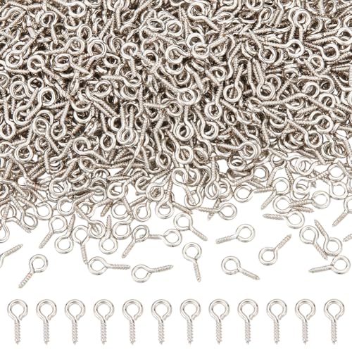 CRAFTYMELODY 1000 Stück Kleine Ösenstift Aufhänger Mit Schraubverschluss Perlenaufhänger Platin Ösenhaken Eisen Ösenschrauben Verbinder Für Die Schmuckherstellung CRAFTYMELODY 1000 Stück Kleine Ösenstift Aufhänger Mit Schraubverschluss Perlenaufhänger Platin Ösenhaken Eisen Ösenschrauben Verbinder Für Die Schmuckherstellung von CRAFTYMELODY