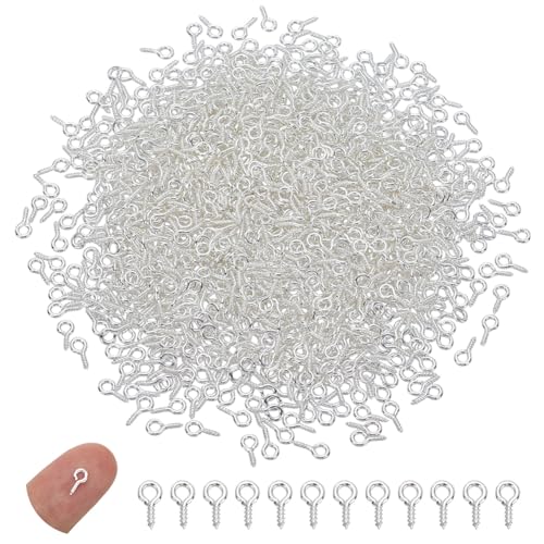 CRAFTYMELODY 1000 Stück Schrauböse Pin Eisen Silber Pin Peg Bail Bulk 8? mm Ösenhakenschraube Für Halbgebohrte Perlen Charms Anhänger Verbinder Halskette CRAFTYMELODY 1000 Stück Schrauböse Pin Eisen Silber Pin Peg Bail Bulk 8? mm Ösenhakenschraube Für Halbgebohrte Perlen Charms Anhänger Verbinder Halskette von CRAFTYMELODY