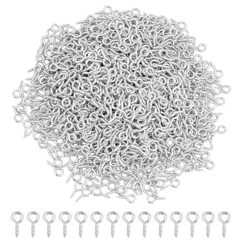 CRAFTYMELODY 1000 Stück Schrauböse Pin Platin Eisen Pin Peg Bail Bulk 8? mm Ösenhakenschraube Für Halbgebohrte Perlen Charms Anhänger Verbinder Halskette CRAFTYMELODY 1000 Stück Schrauböse Pin Platin Eisen Pin Peg Bail Bulk 8? mm Ösenhakenschraube Für Halbgebohrte Perlen Charms Anhänger Verbinder Halskette von CRAFTYMELODY
