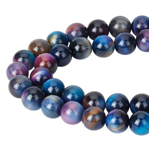 CRAFTYMELODY 10mm Natürliche Regenbogen Tigerauge Perlen 1 Stränge Runde Steinperlen Glatter Edelstein Charm Anhänger Zur Schmuckherstellung CRAFTYMELODY 10mm Natürliche Regenbogen Tigerauge Perlen 1 Stränge Runde Steinperlen Glatter Edelstein Charm Anhänger Zur Schmuckherstellung von CRAFTYMELODY