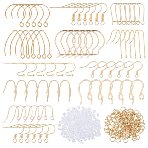 CRAFTYMELODY 12 Stil Ohrringhaken 18 Karat Vergoldete Ohrhaken Mit Öse Biegering Ohrmuttern 96 Stück Edelstahl Ohrgewinde Fisch Ohrringhaken CRAFTYMELODY 12 Stil Ohrringhaken 18 Karat Vergoldete Ohrhaken Mit Öse Biegering Ohrmuttern 96 Stück Edelstahl Ohrgewinde Fisch Ohrringhaken von CRAFTYMELODY