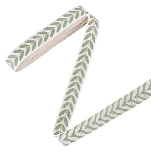 CRAFTYMELODY 12 Yard Jacquardband Grün Gewebter Besatz 7/8 Zoll Gurtband Blattmuster Polyester Stoffbesatz Für Heimwerkerarbeiten CRAFTYMELODY 12 Yard Jacquardband Grün Gewebter Besatz 7/8 Zoll Gurtband Blattmuster Polyester Stoffbesatz Für Heimwerkerarbeiten von CRAFTYMELODY