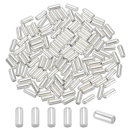 CRAFTYMELODY 120 Stück Pin Endkappe Silberfarben Broschen Endstopper 10.5x4mm Messing Metall Broschenbeschläge Mit Gummi Insider Zur Schmuckherstellung von CRAFTYMELODY