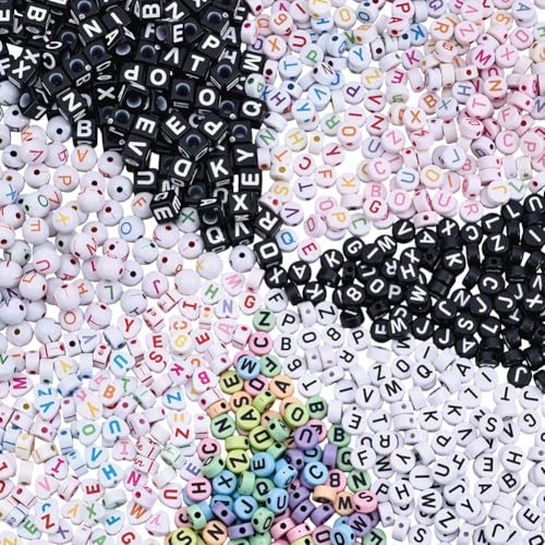 CRAFTYMELODY 1200 Stück Alphabet Buchstabenperlen 8 Stile Lose Arcylic Abstandshalterperlen Flach Rund Herzwürfel Für Die Schmuckherstellung Zubehör CRAFTYMELODY 1200 Stück Alphabet Buchstabenperlen 8 Stile Lose Arcylic Abstandshalterperlen Flach Rund Herzwürfel Für Die Schmuckherstellung Zubehör von CRAFTYMELODY