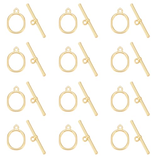 CRAFTYMELODY 12Sets Knebelverschlüsse 24K Vergoldetes Messing T Bar Verschlussverschlüsse Verlängerungs OT Knebelverbinder Für Die Schmuckherstellung Zubehör CRAFTYMELODY 12Sets Knebelverschlüsse 24K Vergoldetes Messing T Bar Verschlussverschlüsse Verlängerungs OT Knebelverbinder Für Die Schmuckherstellung Zubehör von CRAFTYMELODY