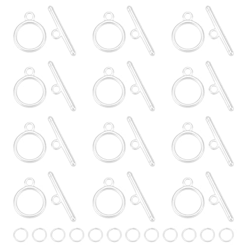 CRAFTYMELODY 12Sets Knebelverschlüsse 925 T Bar Verschlüsse Aus Sterlingsilber Mit Biegeringen OT Knebelverbinder Für Schmuckteile CRAFTYMELODY 12Sets Knebelverschlüsse 925 T Bar Verschlüsse Aus Sterlingsilber Mit Biegeringen OT Knebelverbinder Für Schmuckteile von CRAFTYMELODY