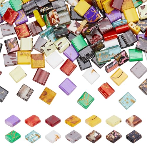 CRAFTYMELODY 140 Stück 10 Farben 2 Loch Glas Rocailles Perlen 5mm Spacer Lose Perlen Bulk Rechteck Für Schmuckherstellung Zubehör CRAFTYMELODY 140 Stück 10 Farben 2 Loch Glas Rocailles Perlen 5mm Spacer Lose Perlen Bulk Rechteck Für Schmuckherstellung Zubehör von CRAFTYMELODY