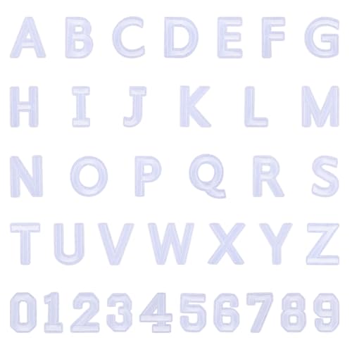CRAFTYMELODY 144 Stück 2 Beutel Zum Aufbügeln von Buchstaben Und Zahlen Bestickter Aufnäher Stoffstickerei Zum Aufnähen von Applikationen Alphabet Kostümzubehör von CRAFTYMELODY