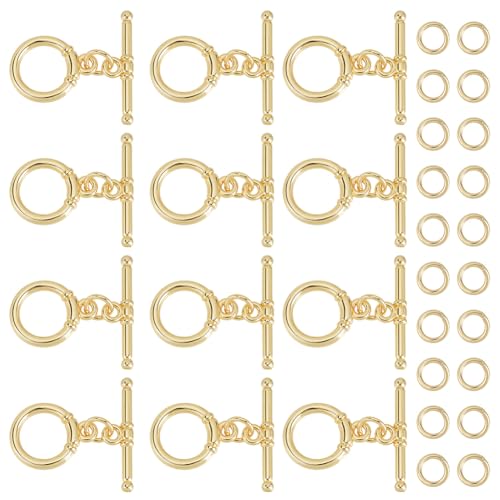 CRAFTYMELODY 15 Set Knebelverschlüsse 18 Karat Vergoldete T Bar Verschlüsse Aus Messing Mit 20 Biegeringen OT Knebelverbinder Für Die Schmuckherstellung CRAFTYMELODY 15 Set Knebelverschlüsse 18 Karat Vergoldete T Bar Verschlüsse Aus Messing Mit 20 Biegeringen OT Knebelverbinder Für Die Schmuckherstellung von CRAFTYMELODY