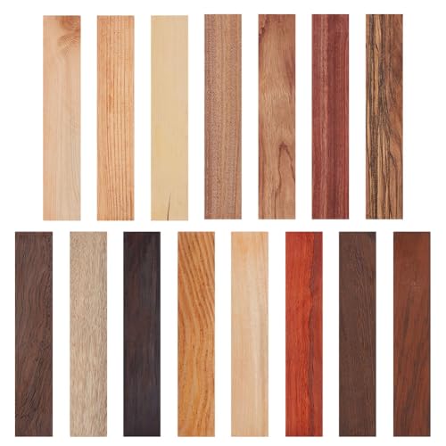 CRAFTYMELODY 15 Stück 15 Farben Holz Lesezeichen Blank 6x1 Zoll Lesezeichen Mit Löchern Unvollendete Gravierte Hängeanhänger Ornamente von CRAFTYMELODY