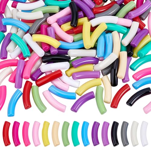 CRAFTYMELODY 150 Stück Arcylic Röhrenperlen 15 Farben Gebogene Bambus Abstandshalter Lose Perlen Masse Für Schmuckherstellung Zubehör Zubehör DIY Basteln Halskette CRAFTYMELODY 150 Stück Arcylic Röhrenperlen 15 Farben Gebogene Bambus Abstandshalter Lose Perlen Masse Für Schmuckherstellung Zubehör Zubehör DIY Basteln Halskette von CRAFTYMELODY