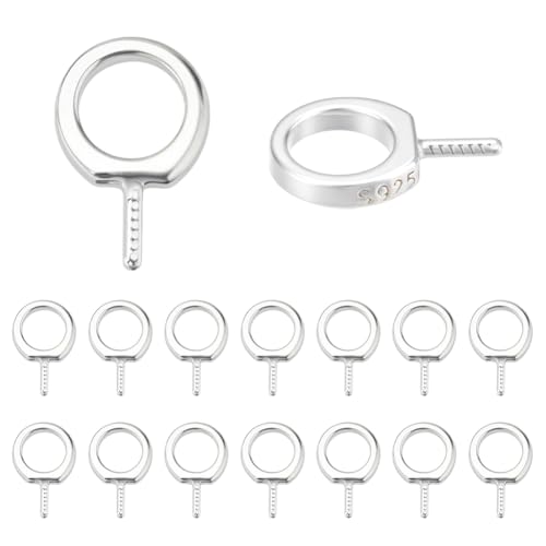 CRAFTYMELODY 16 Stück 925 Sterlingsilber Schraubösen Ösenhaken Perlenösen Ösenhaken Eisenösenschrauben Verbinder Zur Schmuckherstellung CRAFTYMELODY 16 Stück 925 Sterlingsilber Schraubösen Ösenhaken Perlenösen Ösenhaken Eisenösenschrauben Verbinder Zur Schmuckherstellung von CRAFTYMELODY