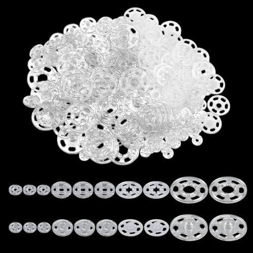 CRAFTYMELODY 160 Set 4 Stile Druckknöpfe Aus Kunstharz Zum Aufnähen Transparente Verschlussknöpfe Unsichtbaresaufnähen Flach Rund Druckknöpfe CRAFTYMELODY 160 Set 4 Stile Druckknöpfe Aus Kunstharz Zum Aufnähen Transparente Verschlussknöpfe Unsichtbaresaufnähen Flach Rund Druckknöpfe von CRAFTYMELODY