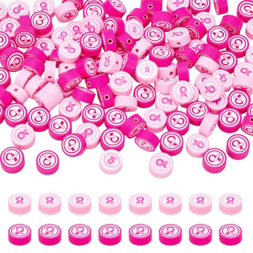 CRAFTYMELODY 160 Stück 2 Farbige Rosa Schleife Polymer Clay Perlen Brustkrebs Bewusstsein Themen Perlen Flach Rund Handgefertigt Weiche Spacer Perle CRAFTYMELODY 160 Stück 2 Farbige Rosa Schleife Polymer Clay Perlen Brustkrebs Bewusstsein Themen Perlen Flach Rund Handgefertigt Weiche Spacer Perle von CRAFTYMELODY