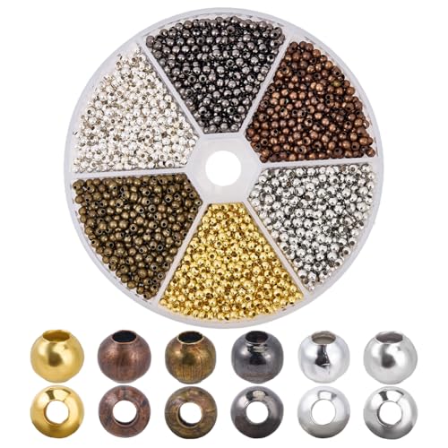 CRAFTYMELODY 180 Stück 6 Farbige Runde Abstandsperlen 3mm Lose Abstandsperlen Aus Eisen Metallisch Plattiert Rocailles Perlen Winzige Schmuckteile Masse Zur Schmuckherstellung CRAFTYMELODY 180 Stück 6 Farbige Runde Abstandsperlen 3mm Lose Abstandsperlen Aus Eisen Metallisch Plattiert Rocailles Perlen Winzige Schmuckteile Masse Zur Schmuckherstellung von CRAFTYMELODY