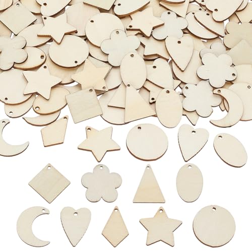 CRAFTYMELODY 180 Stück Unvollendete Holzohrringe Rohlinge 9 Stil Holzohrring Charms Anhänger Antik Weiß Holz Charm Tropfen Stern Oval Herz CRAFTYMELODY 180 Stück Unvollendete Holzohrringe Rohlinge 9 Stil Holzohrring Charms Anhänger Antik Weiß Holz Charm Tropfen Stern Oval Herz von CRAFTYMELODY