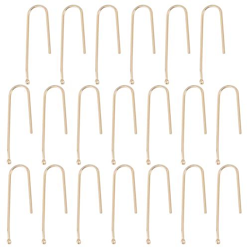 CRAFTYMELODY 20 Stück Messing Ohrhaken Goldene Ohrringhaken Metall Fischhaken U Form Lange Ohrring Draht Angelhaken Creolen Befunde Für Frauen CRAFTYMELODY 20 Stück Messing Ohrhaken Goldene Ohrringhaken Metall Fischhaken U Form Lange Ohrring Draht Angelhaken Creolen Befunde Für Frauen von CRAFTYMELODY