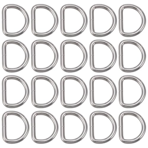 CRAFTYMELODY 20 Stück Metall D Ringe Aus Zinklegierung Robuste Solide D Ringe Platingeschweißter D Verbindungsring Gurtband Schnalle Aufhängungsverschlüsse CRAFTYMELODY 20 Stück Metall D Ringe Aus Zinklegierung Robuste Solide D Ringe Platingeschweißter D Verbindungsring Gurtband Schnalle Aufhängungsverschlüsse von CRAFTYMELODY