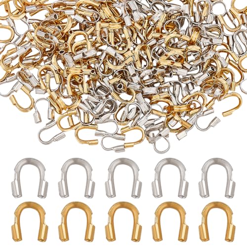 CRAFTYMELODY 200 Stück Drahtschutz 2 Farben U Form Messing Metalldrahtschutzschlaufen Fadenschutzrohrbeschläge Mit 0.5mm Loch Für Die Schmuckherstellung CRAFTYMELODY 200 Stück Drahtschutz 2 Farben U Form Messing Metalldrahtschutzschlaufen Fadenschutzrohrbeschläge Mit 0.5mm Loch Für Die Schmuckherstellung von CRAFTYMELODY