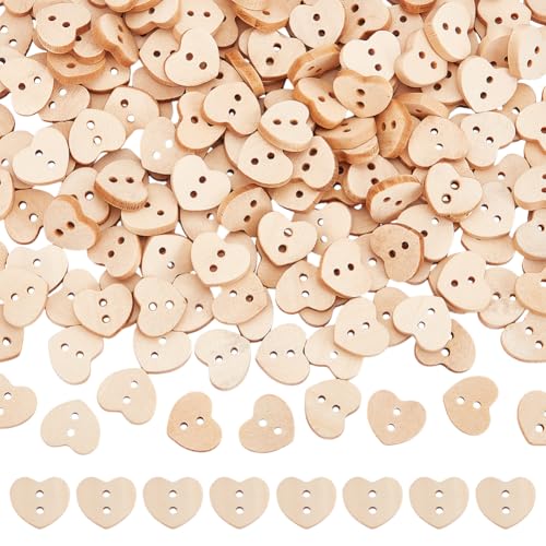 CRAFTYMELODY 200 Stück Herz Holzknöpfe 2 Loch Holz Nähknöpfe Liebesknöpfe Großpackung Flache Herzförmige Accessoires Für DIY Kleidung Nähen Basteln Dekoration CRAFTYMELODY 200 Stück Herz Holzknöpfe 2 Loch Holz Nähknöpfe Liebesknöpfe Großpackung Flache Herzförmige Accessoires Für DIY Kleidung Nähen Basteln Dekoration von CRAFTYMELODY