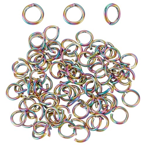 CRAFTYMELODY 200 Stück Offene Biegeringe In Regenbogenfarben 304 runde Biegeringe Aus Edelstahl 4x0.6mm Verbindungsstücke Runde Schmuckglieder Zur Schmuckherstellung von CRAFTYMELODY