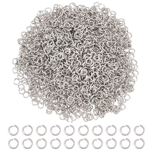 CRAFTYMELODY 2000 Stk. Offene Biegeringe 4mm Biegeringe Aus Edelstahl Zum Verbinden von Starken Schmuckverbindern Für Die Schmuckherstellung CRAFTYMELODY 2000 Stk. Offene Biegeringe 4mm Biegeringe Aus Edelstahl Zum Verbinden von Starken Schmuckverbindern Für Die Schmuckherstellung von CRAFTYMELODY