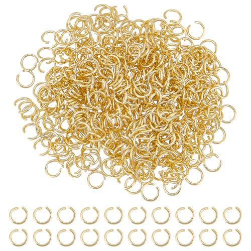 CRAFTYMELODY 2000 Stück Offene Biegeringe In Gold 3mm 18 Karat Vergoldete Biegeringe Aus Edelstahl Kleine Schmuckverbinder Zur Schmuckherstellung CRAFTYMELODY 2000 Stück Offene Biegeringe In Gold 3mm 18 Karat Vergoldete Biegeringe Aus Edelstahl Kleine Schmuckverbinder Zur Schmuckherstellung von CRAFTYMELODY