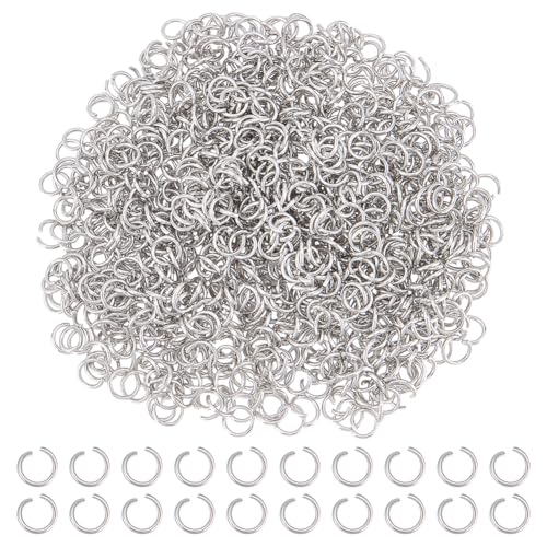 CRAFTYMELODY 2000pcs Ringe Springen 5mm Offene Biegeringe Aus Edelstahl Zum Verbinden von Starken Schmuckverbindern Für Die Schmuckherstellung von CRAFTYMELODY