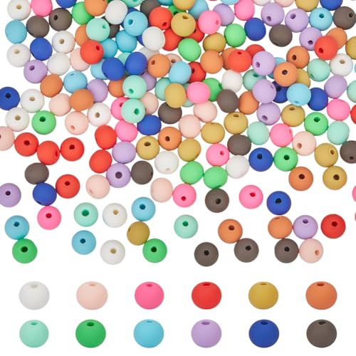 CRAFTYMELODY 240 Stück 12 Farbige Polymer Ton Perlen 7mm Bunte Runde Abstandsperlen Heishi Vinylperlen Lose Abstandsperlen Zur Schmuckherstellung von CRAFTYMELODY