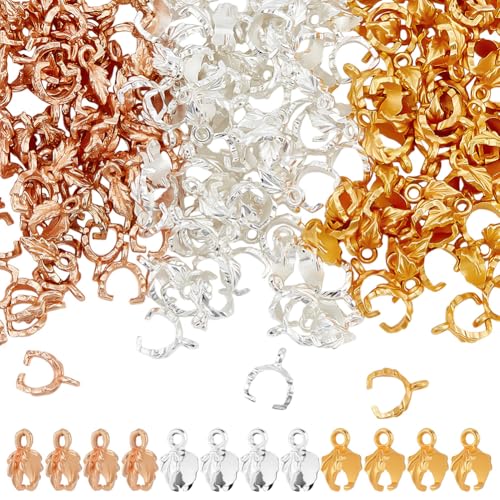 CRAFTYMELODY 240 Stück Klemmverschluss 3 Farben Legierung Blatt Zum Aufstecken Perlenanhänger Verbinder Baumelnder Charm Schmuckfund Für Die Schmuckherstellung CRAFTYMELODY 240 Stück Klemmverschluss 3 Farben Legierung Blatt Zum Aufstecken Perlenanhänger Verbinder Baumelnder Charm Schmuckfund Für Die Schmuckherstellung von CRAFTYMELODY