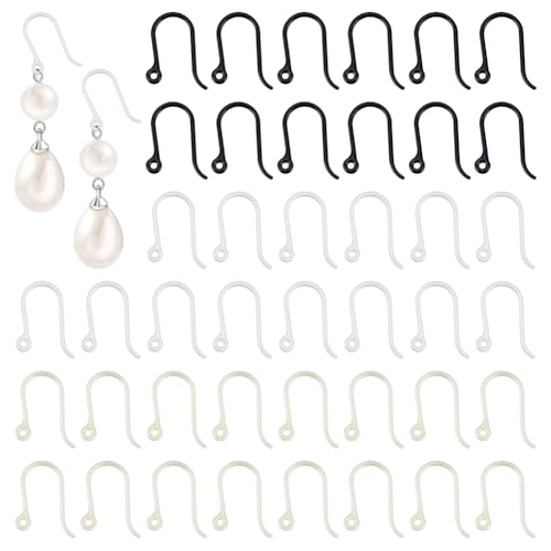 CRAFTYMELODY 240 Stück Ohrringhaken Aus Kunststoff In 3 Farben Sichere Ohrhaken Ohrring Fischhaken Mit Schlaufe DIY Ohrring Befunde Ohrring Herstellungszubehör von CRAFTYMELODY