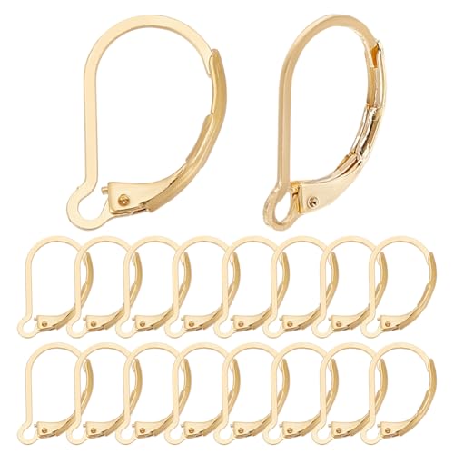 CRAFTYMELODY 24K Vergoldete Ohrringhaken Französische Ohrhänger 80 Stück Leverback Ohrhaken Edelstahl Ohrringverschlüsse Ohrringhaken Verbinder CRAFTYMELODY 24K Vergoldete Ohrringhaken Französische Ohrhänger 80 Stück Leverback Ohrhaken Edelstahl Ohrringverschlüsse Ohrringhaken Verbinder von CRAFTYMELODY
