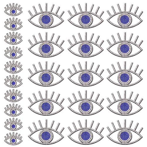 CRAFTYMELODY 25 Stück 2 Stile Evil Eye Bestickte Applikation Patches Schwarzer Strass Stoffaufkleber Aufnäher Funkelnde Augenpatches Dekorative Applikation CRAFTYMELODY 25 Stück 2 Stile Evil Eye Bestickte Applikation Patches Schwarzer Strass Stoffaufkleber Aufnäher Funkelnde Augenpatches Dekorative Applikation von CRAFTYMELODY
