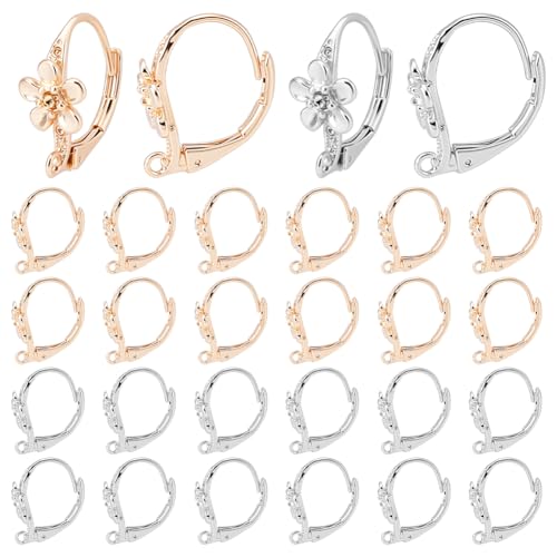 CRAFTYMELODY 28 Stück Bügel Ohrhaken Französische Ohrhaken Aus Messing Mit Offener Öse Gold/Platin Bügel Ohrringe Ohrhaken Verschluss CRAFTYMELODY 28 Stück Bügel Ohrhaken Französische Ohrhaken Aus Messing Mit Offener Öse Gold/Platin Bügel Ohrringe Ohrhaken Verschluss von CRAFTYMELODY