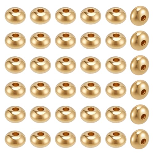 CRAFTYMELODY 300 Stück 18K Vergoldete Legierungsperlen 3mm Glatte Runde Abstandsperlen Flache Rondell Gefüllt Massiv Klein Lose Für Ohrringe Halsketten Armbänder CRAFTYMELODY 300 Stück 18K Vergoldete Legierungsperlen 3mm Glatte Runde Abstandsperlen Flache Rondell Gefüllt Massiv Klein Lose Für Ohrringe Halsketten Armbänder von CRAFTYMELODY