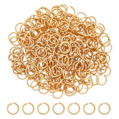 CRAFTYMELODY 300 Stück 304 Biegeringe Aus Edelstahl Echte 24 Karat Vergoldete Offene Biegeringe 8mm Ringverbinder Für Schlüsselanhänger Schmuckherstellung CRAFTYMELODY 300 Stück 304 Biegeringe Aus Edelstahl Echte 24 Karat Vergoldete Offene Biegeringe 8mm Ringverbinder Für Schlüsselanhänger Schmuckherstellung von CRAFTYMELODY