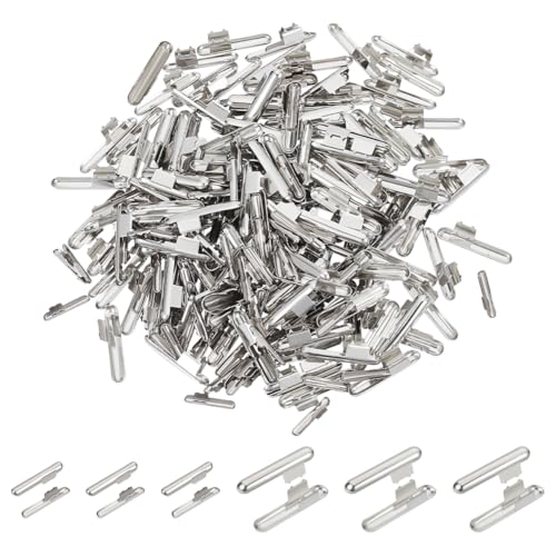 CRAFTYMELODY 300 Stück Elastische Kordel Crimp Enden Faltbare Crimp Enden Aus Eisen 2 Arten Säulen Halbabdeckung Stachelkordel Crimp Endverschluss Stopper Klemmverschluss von CRAFTYMELODY