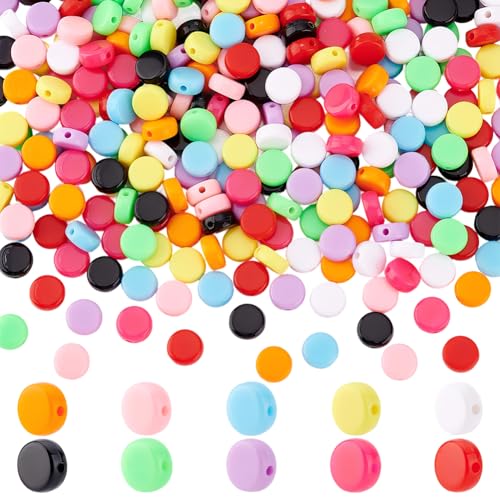 CRAFTYMELODY 300 Stück Flache Runde Acrylperlen 10 Farben Undurchsichtige Scheiben Münzperlen Bunte Abstandsperlen Flache Kreisscheibenperlen Zur Schmuckherstellung CRAFTYMELODY 300 Stück Flache Runde Acrylperlen 10 Farben Undurchsichtige Scheiben Münzperlen Bunte Abstandsperlen Flache Kreisscheibenperlen Zur Schmuckherstellung von CRAFTYMELODY