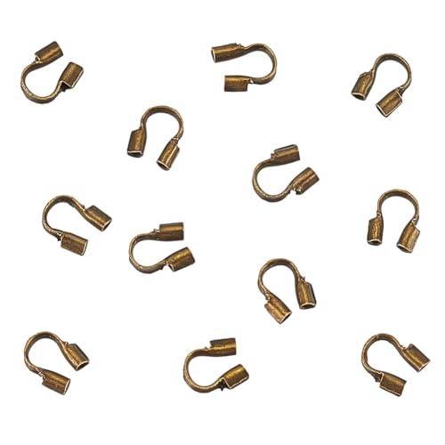 CRAFTYMELODY 300 Stück Messingdrahtschutz U Förmige Drahtschutzschlaufen Gewindeschutzrohrbeschläge Mit 0.5mm Loch Für Die Schmuckherstellung von CRAFTYMELODY