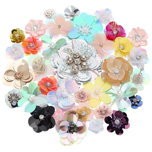 CRAFTYMELODY 35 Stück Pailletten Blumen Patches Kunststoff Gemischte Farben Pailletten Perlen Blumen Patches Strass Perlen Mix Blumen Applikation Zum Aufnähen CRAFTYMELODY 35 Stück Pailletten Blumen Patches Kunststoff Gemischte Farben Pailletten Perlen Blumen Patches Strass Perlen Mix Blumen Applikation Zum Aufnähen von CRAFTYMELODY