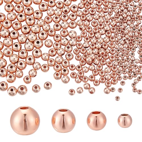 CRAFTYMELODY 350 Stück Runde Perlen 3/4/5/6mm Roségold Messing Glatte Nahtlose Kugelperlen Bulk Spacer Perlen Großes Loch Für Halskette CRAFTYMELODY 350 Stück Runde Perlen 3/4/5/6mm Roségold Messing Glatte Nahtlose Kugelperlen Bulk Spacer Perlen Großes Loch Für Halskette von CRAFTYMELODY