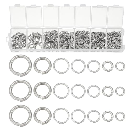 CRAFTYMELODY 360 Stück Offener Biegering Edelstahl Verbindungsringe Bulk 6/7/8/9/10/11/14mm Für DIY Handwerk Schmuckherstellung Erkenntnisse von CRAFTYMELODY