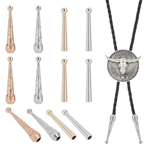 CRAFTYMELODY 4 Stil Bolo Tie Spitzen 8 Stück 2 Zoll Lange Bolo Tie Endkappe Schnallenersatz 5mm Innendurchmesser Metall Bolo Tie Zubehör CRAFTYMELODY 4 Stil Bolo Tie Spitzen 8 Stück 2 Zoll Lange Bolo Tie Endkappe Schnallenersatz 5mm Innendurchmesser Metall Bolo Tie Zubehör von CRAFTYMELODY