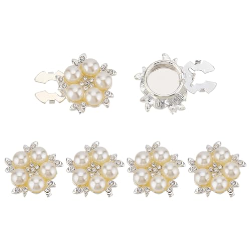 CRAFTYMELODY 4 Stück Manschettenknöpfe Mit Perlenknöpfen Kristall Strass Legierung Klassischn Knopfabdeckung Mit Silberner Basis Modischer Manschettenknopf Schmuck Für Männer Und Frauen CRAFTYMELODY 4 Stück Manschettenknöpfe Mit Perlenknöpfen Kristall Strass Legierung Klassischn Knopfabdeckung Mit Silberner Basis Modischer Manschettenknopf Schmuck Für Männer Und Frauen von CRAFTYMELODY