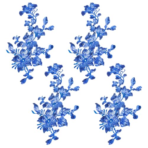 CRAFTYMELODY 4 Stück Pailletten Spitzen Applikation Blumenstoff Zum Aufnähen Bestickter Besatz Für Hochzeitskleid Kleider Kleidung Kragen Mütze Jeans Basteldekoration CRAFTYMELODY 4 Stück Pailletten Spitzen Applikation Blumenstoff Zum Aufnähen Bestickter Besatz Für Hochzeitskleid Kleider Kleidung Kragen Mütze Jeans Basteldekoration von CRAFTYMELODY