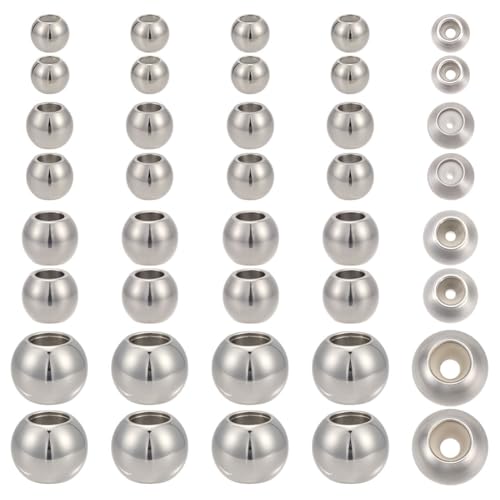 CRAFTYMELODY 40 Stück 4 Stile Edelstahl Rondellperlen Schiebeperlen Lose Perlen Glatte Oberfläche Kleine Abstandsperlen Befunde Zur Schmuckherstellung CRAFTYMELODY 40 Stück 4 Stile Edelstahl Rondellperlen Schiebeperlen Lose Perlen Glatte Oberfläche Kleine Abstandsperlen Befunde Zur Schmuckherstellung von CRAFTYMELODY