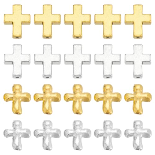 CRAFTYMELODY 40 Stück 4 Stile Kruzifix Kreuz Spacer Perlen Tibetische Kreuzperlen Handgefertigte Lose Perlen Aus Legierung Heiliges Metallkreuz Charm Perle Gebetsperlen CRAFTYMELODY 40 Stück 4 Stile Kruzifix Kreuz Spacer Perlen Tibetische Kreuzperlen Handgefertigte Lose Perlen Aus Legierung Heiliges Metallkreuz Charm Perle Gebetsperlen von CRAFTYMELODY