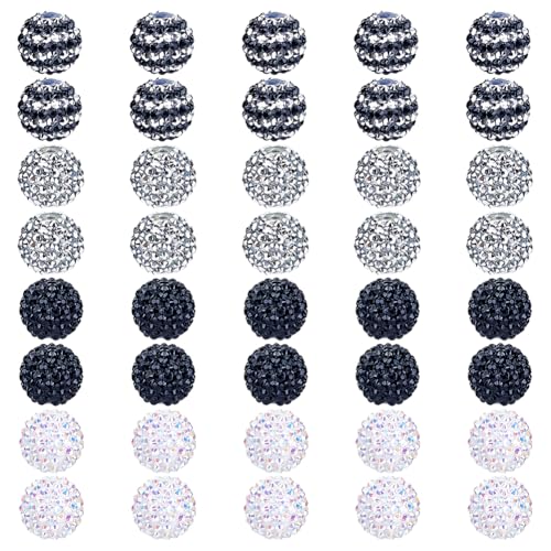 CRAFTYMELODY 40 Stück Harz Strassperle 4 Stile Discokugel Runde Kaugummiperle Bling Lose Abstandshalter Charms Für Perlenstift Schmuck CRAFTYMELODY 40 Stück Harz Strassperle 4 Stile Discokugel Runde Kaugummiperle Bling Lose Abstandshalter Charms Für Perlenstift Schmuck von CRAFTYMELODY