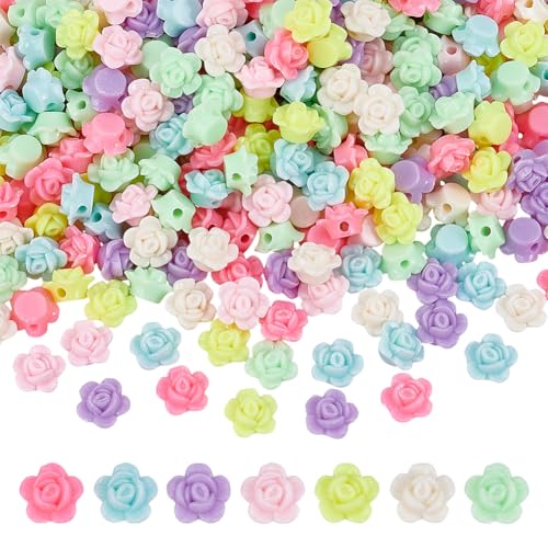 CRAFTYMELODY 400 Stück Rosenblütenperlen Gemischte Bonbonfarben Flache Basis Arcylic Klassischnperlen Lose Abstandshalter Anhänger Für Die Schmuckherstellung Zubehörzubehör CRAFTYMELODY 400 Stück Rosenblütenperlen Gemischte Bonbonfarben Flache Basis Arcylic Klassischnperlen Lose Abstandshalter Anhänger Für Die Schmuckherstellung Zubehörzubehör von CRAFTYMELODY
